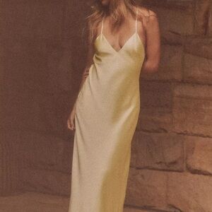 WHITE SATIN MIDI DRESS WITH STRAPPY BACK